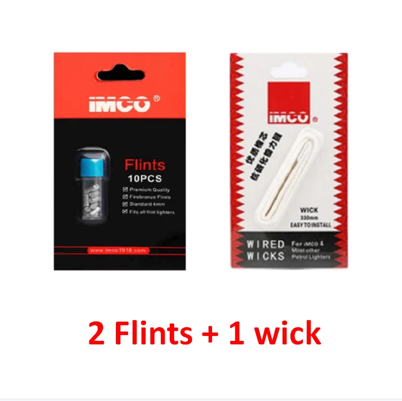 Fire Starting Kit - (2ชิ้น/ล็อต) Original IMCO น้ำมันก๊าดพิเศษไฟแช็ก Flint ฝ้ายแกน